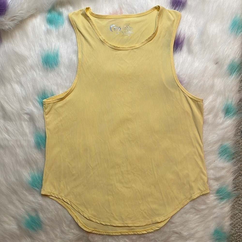 ZYIA Active Yellow Ribbed Tank Top